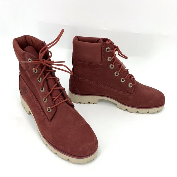 Timberland Shoes - Timberland Red Suede Boots Extralight Anti Fatigue Work Womens 8.5